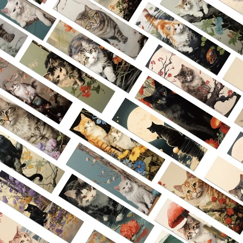 Marcapáginas de gato estilo japonés para niños y estudiantes - imagen 4