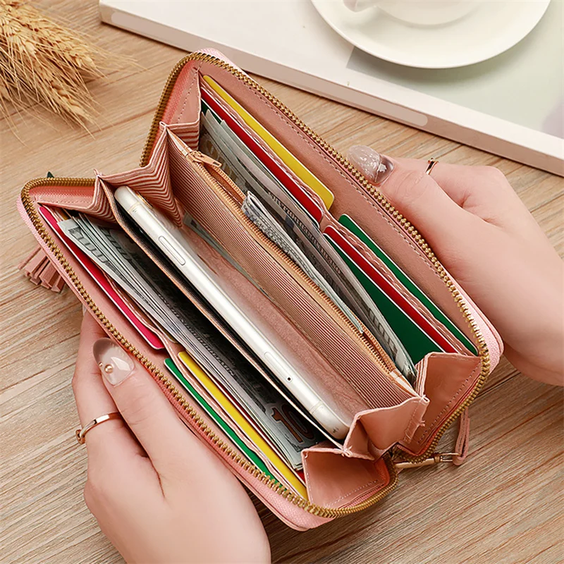Cartera de mano larga con cremallera y forma de corazón para móvil - imagen 5
