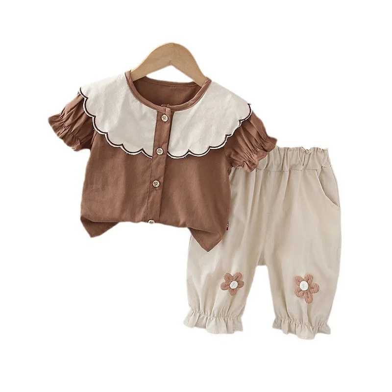 MILANCEL Conjunto verano: camisa cuello muñeca y pantalones florales - imagen 5