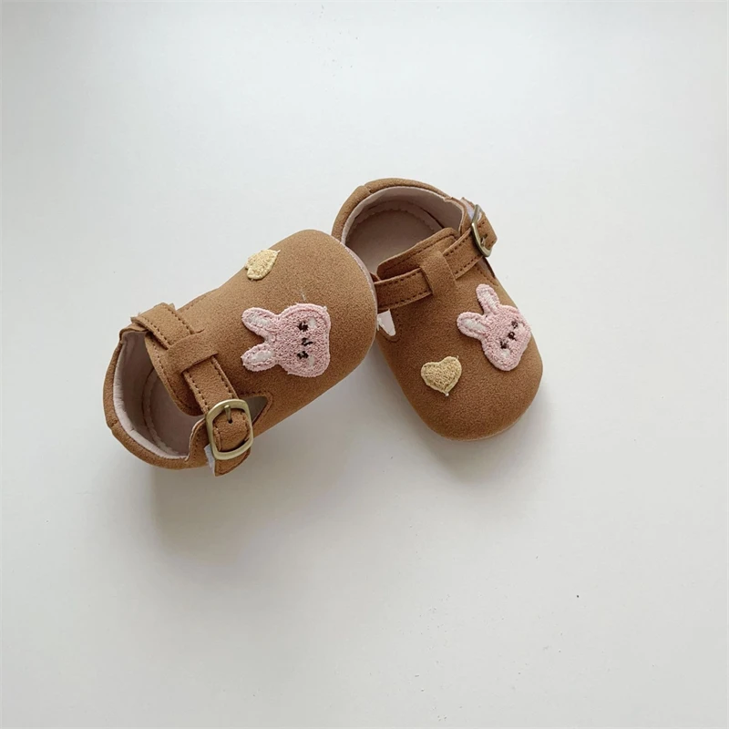 Zapatitos de niña con suela blanda – Diseño conejo para primeros pasos - imagen 3