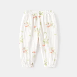 Lawadka pantalones acampanados de verano en algodón con estampado