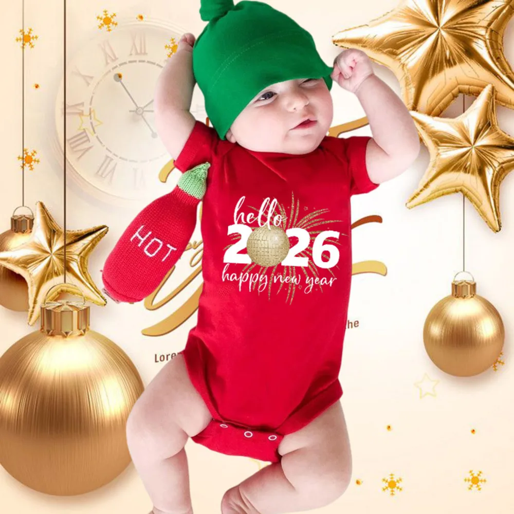 Pelele Hello 2026 estampado Año Nuevo para bebé