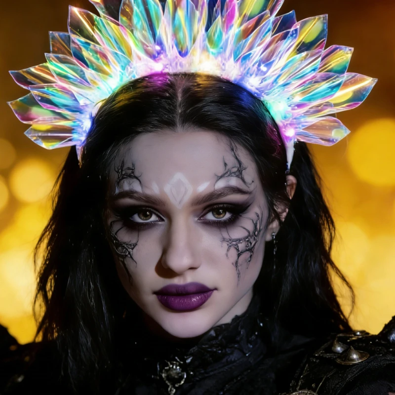 Diadema LED con corona luminosa estilo galaxia para fiestas - imagen 3