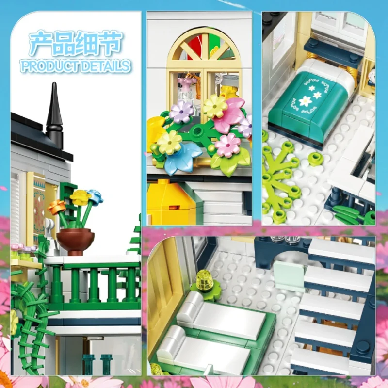 Mini Jardín Hotel: bloques de construcción ciudad con casa - imagen 5