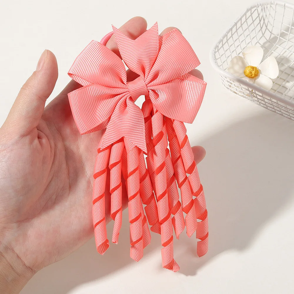 Diadema elástica para niña con lazo de porristas y flecos - imagen 4