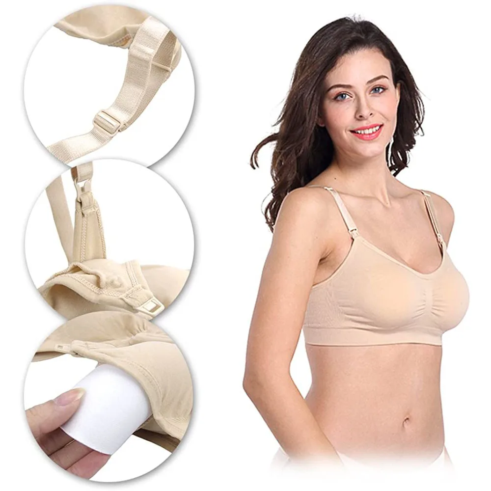 Bralette de lactancia sin costuras con clip – Confort para dormir - imagen 5
