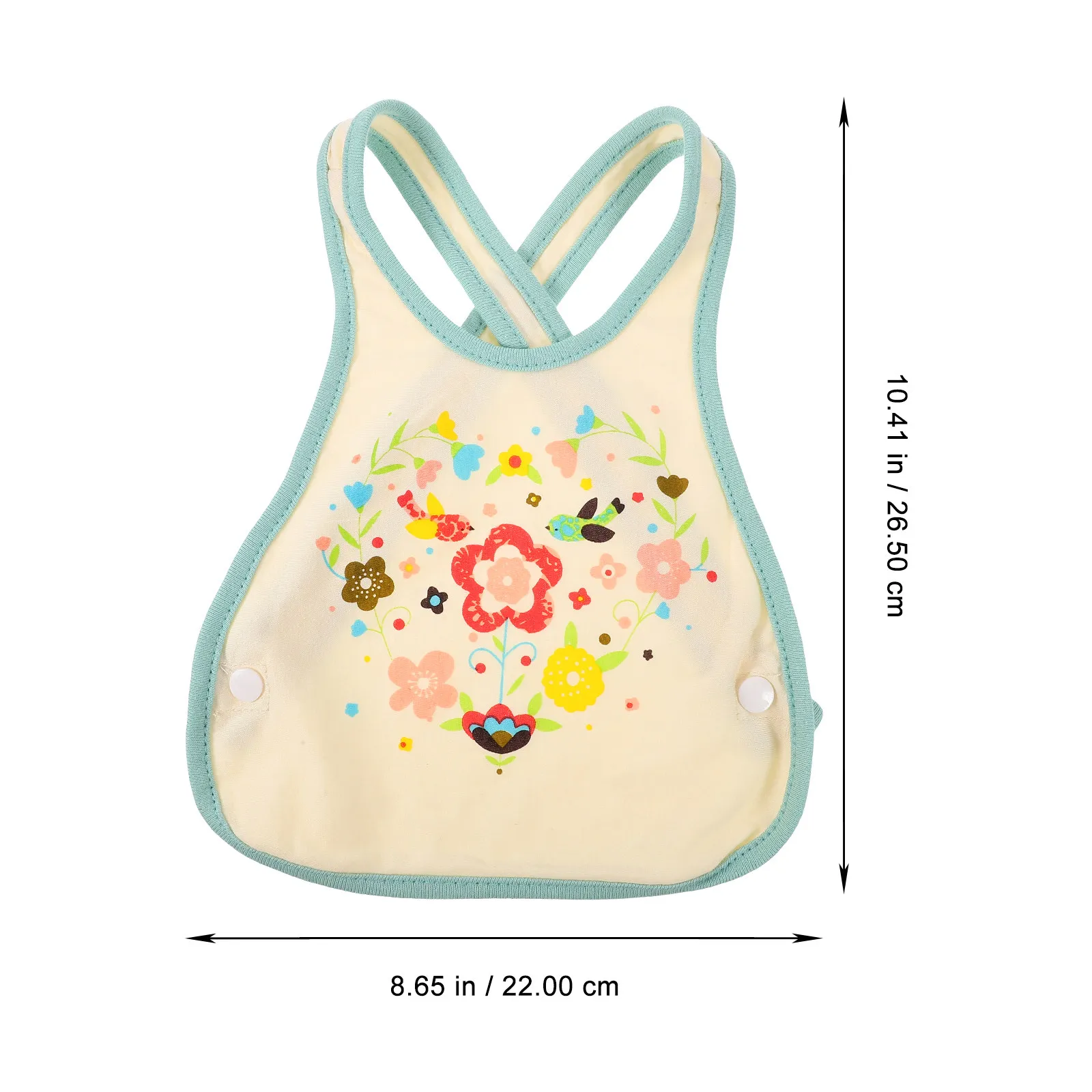 Babero impermeable de algodón para alimentación infantil con correa