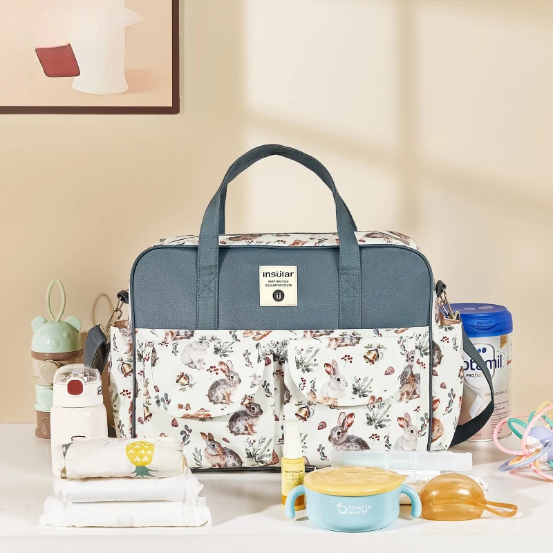 Bolsa de pañales multifunción bandolera para mamá de gran capacidad - imagen 2