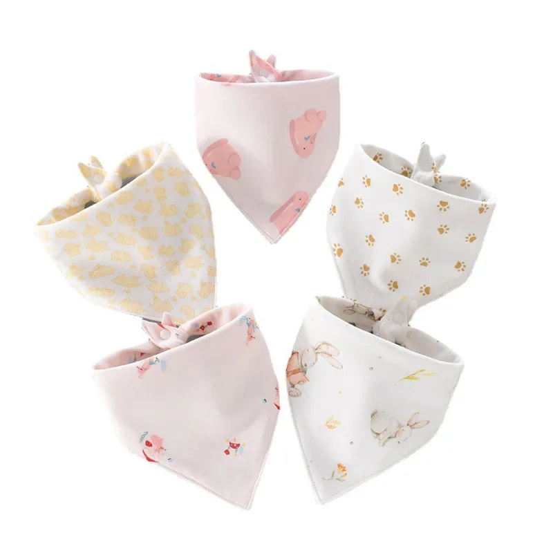 Baberos bandana de algodón con estampado para bebé - imagen 5