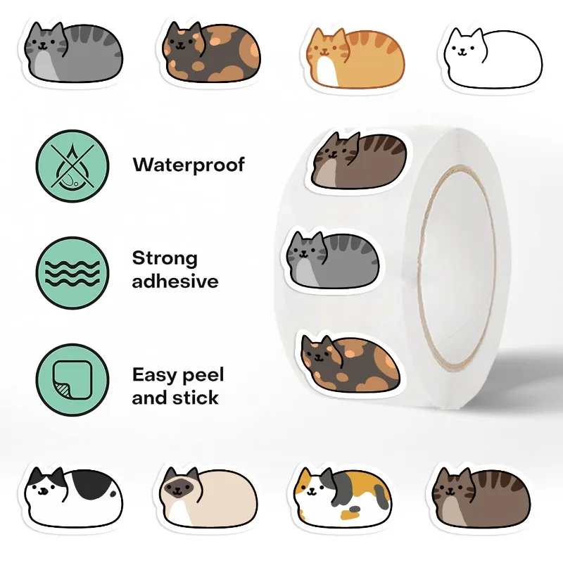 Pegatinas impermeables para móvil con gatitos tiernos - imagen 5