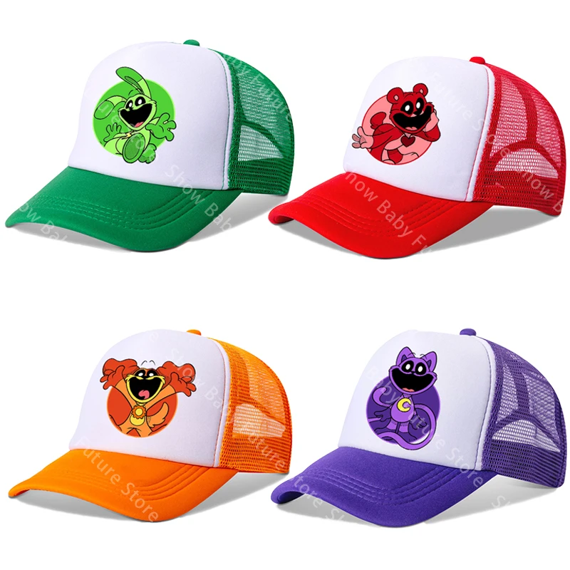Gorra de béisbol Smilings Critters de malla transpirable estilo anime - imagen 2