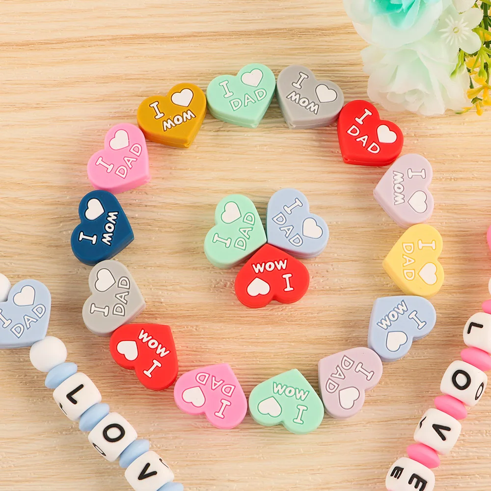 Kovict – Cuentas corazón silicona para collar personalizado DIY - imagen 3
