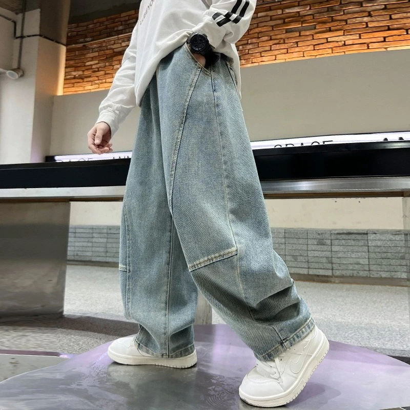 Pantalones vaqueros rectos para niños – mezclilla cómoda primavera - imagen 5