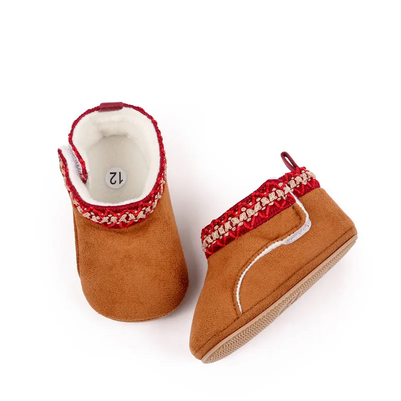 Botines de forro polar marrón para bebé