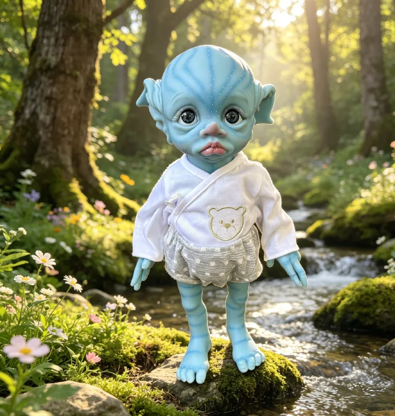 Muñeca reborn hada élfica pintada a mano NPK Avatar élfico - imagen 2