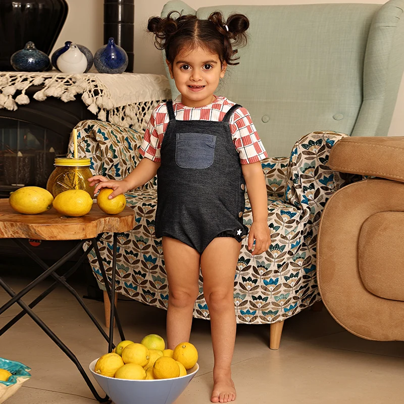 Conjunto de verano para niños con camiseta vaquera y leggings - imagen 3