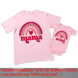 Conjunto familiar arcoíris para mamá y bebé, ropa a juego