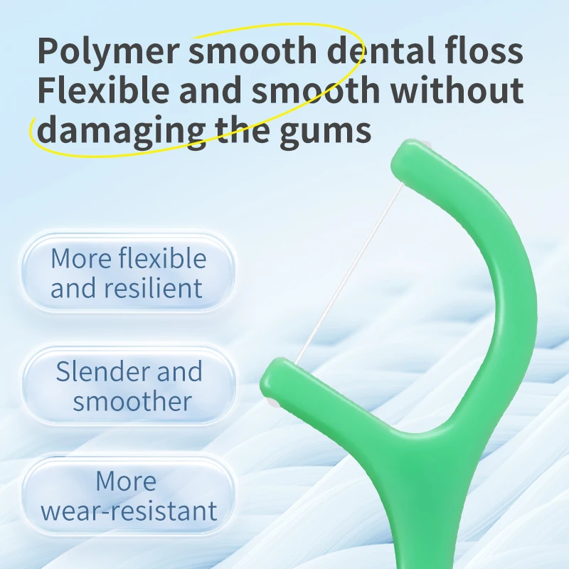Superfina Palo de hilo dental portatil para niños - sabor a menta - imagen 5