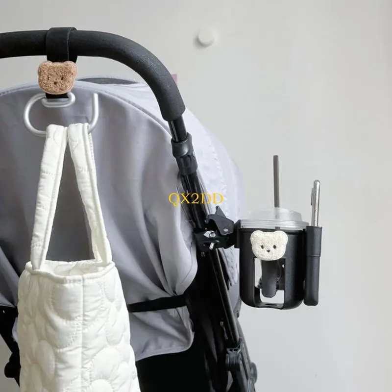 QX2D portavasos para carrito con soporte montado y diseño de oso - imagen 2