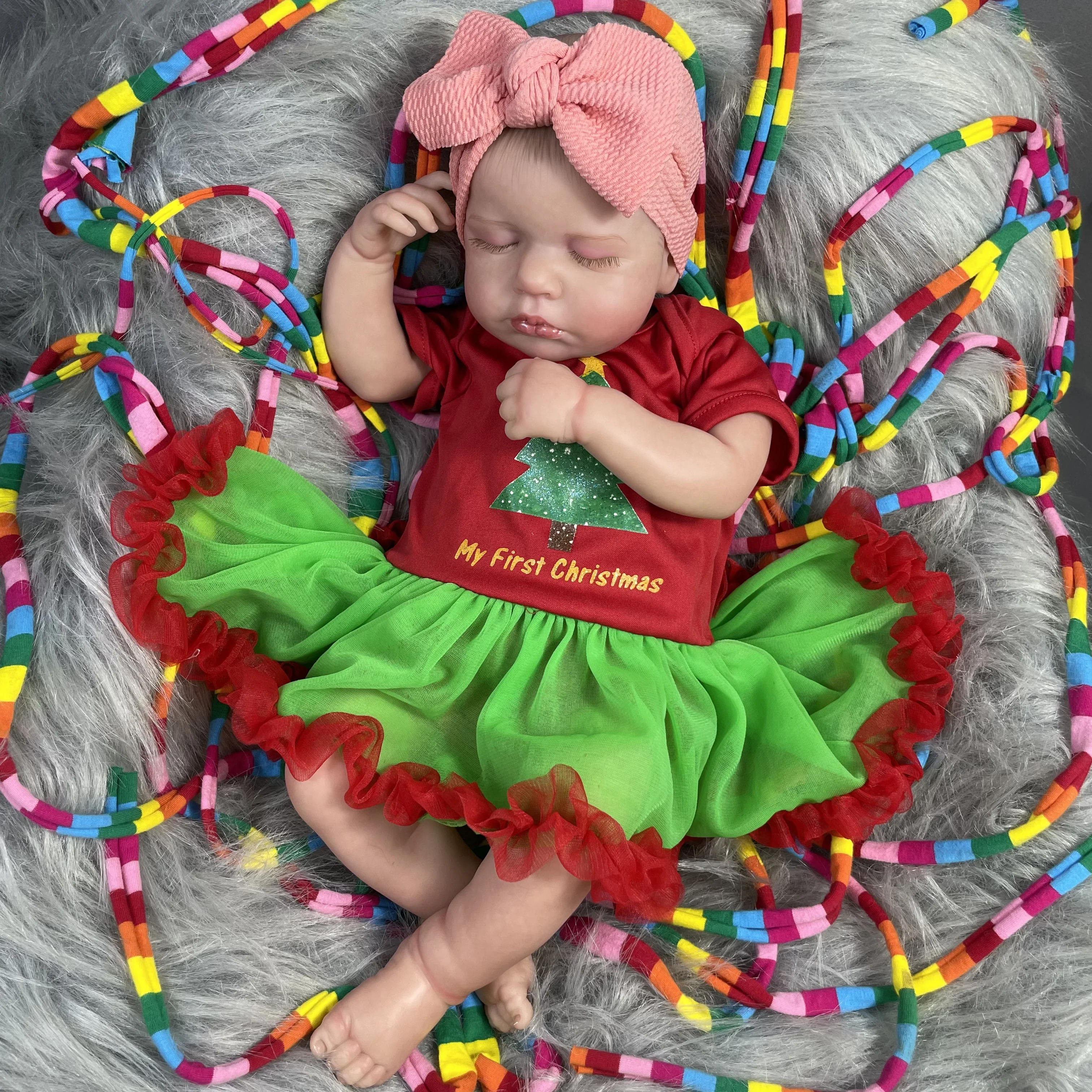 LouLou muñeca reborn para niña de vinilo y silicona realista