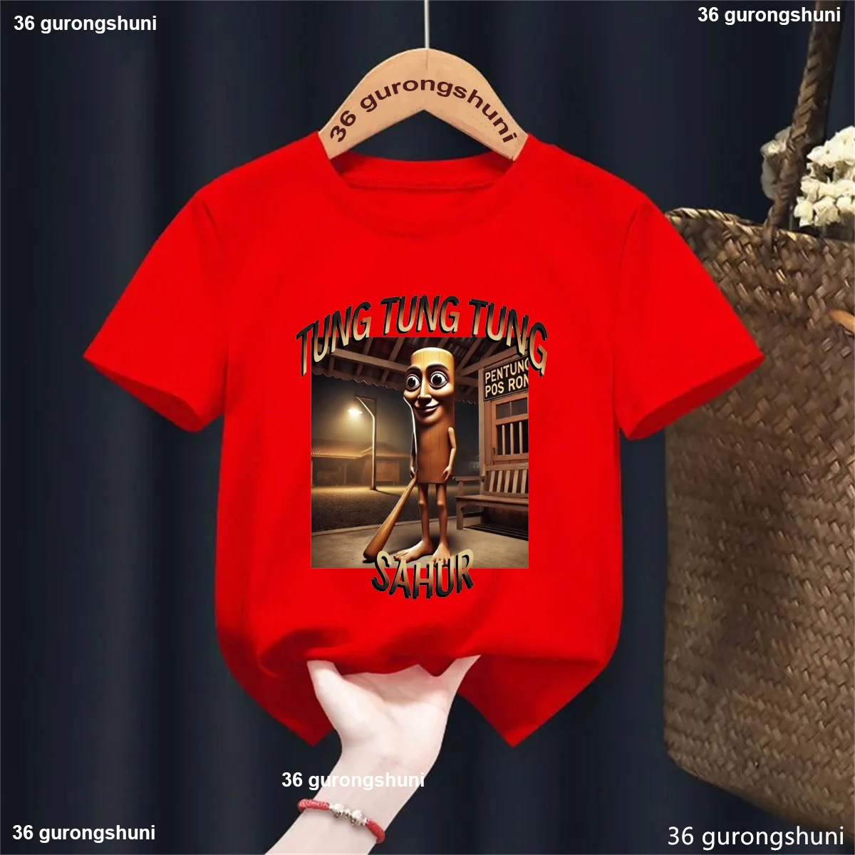 Camiseta infantil con estampado divertido Kawaii de verano