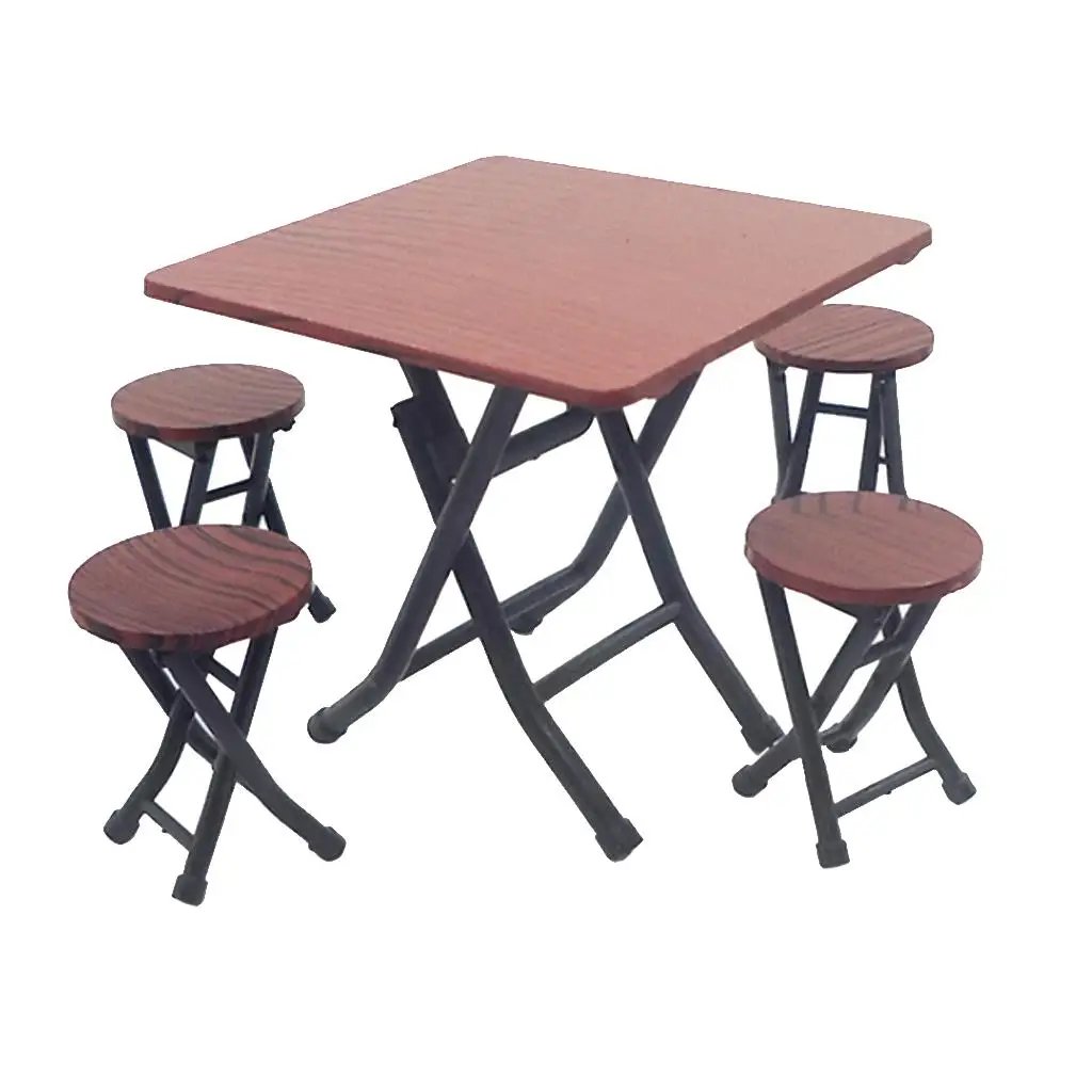 Muebles cocina en miniatura para casas de muñecas: mesas y sillas - imagen 5
