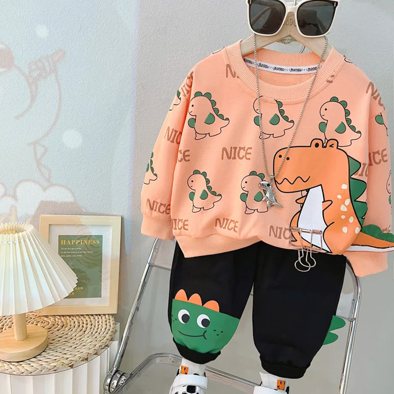 Conjunto de chándal para niña con camiseta de dibujos animados