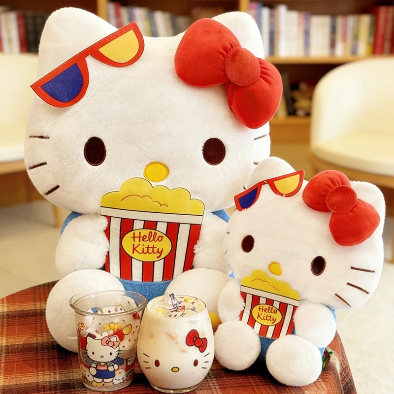 Peluche Hello Kitty Sanrio con forma de palomitas, suave regalo - imagen 5