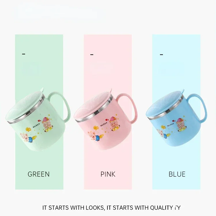Taza de agua infantil con conejo animado y pajita de acero inoxidable - imagen 5