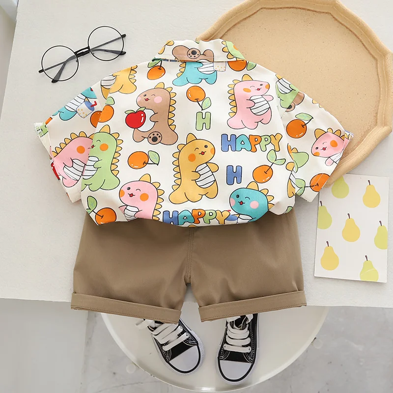 Conjunto verano bebé: camisa dibujos animados y pantalón corto - imagen 4