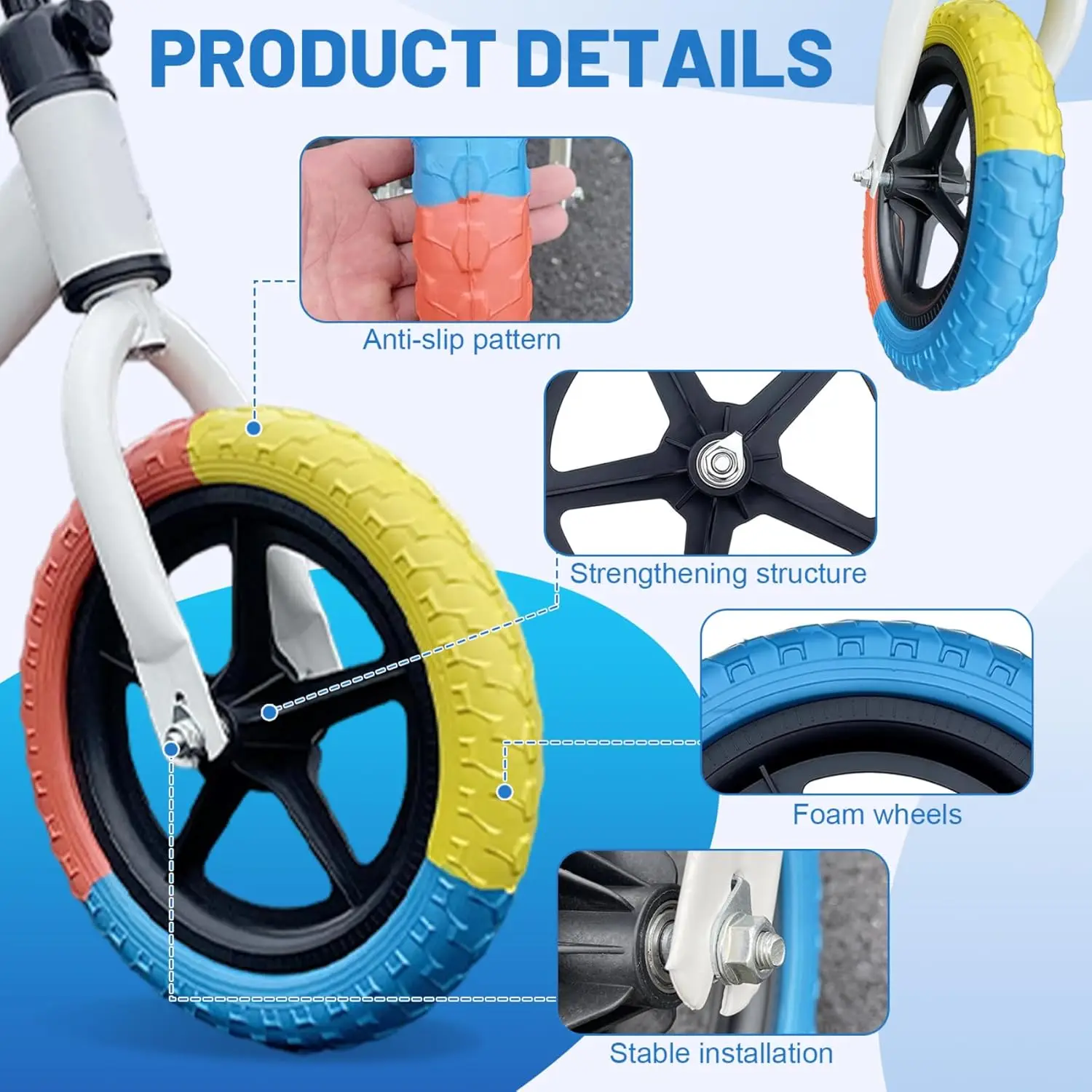 Rueda de repuesto EVA para bicicleta de equilibrio infantil - imagen 4