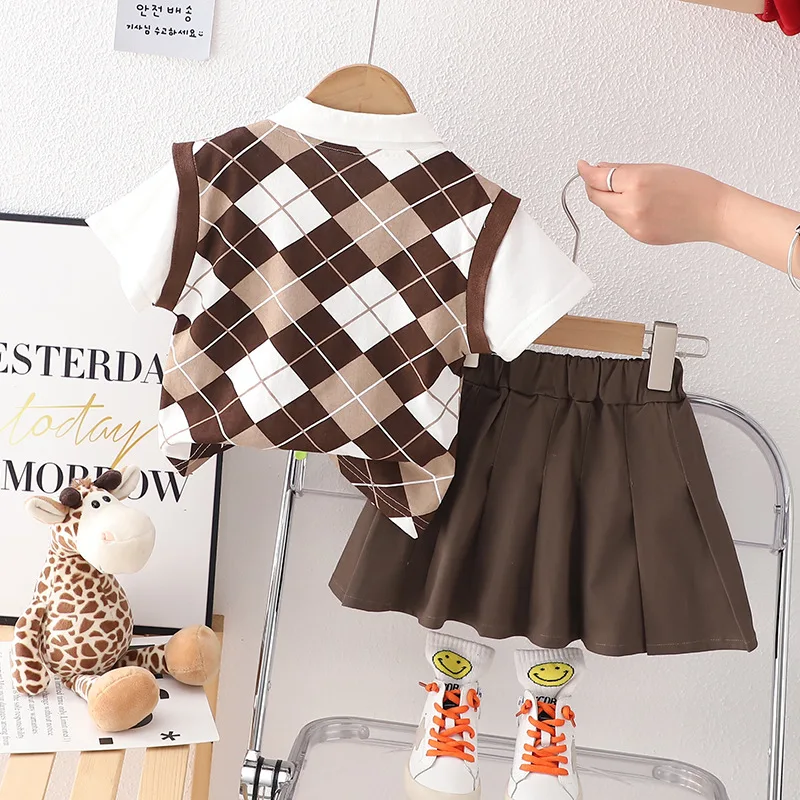 Conjunto de verano de algodón para niña – Camiseta y shorts - imagen 2