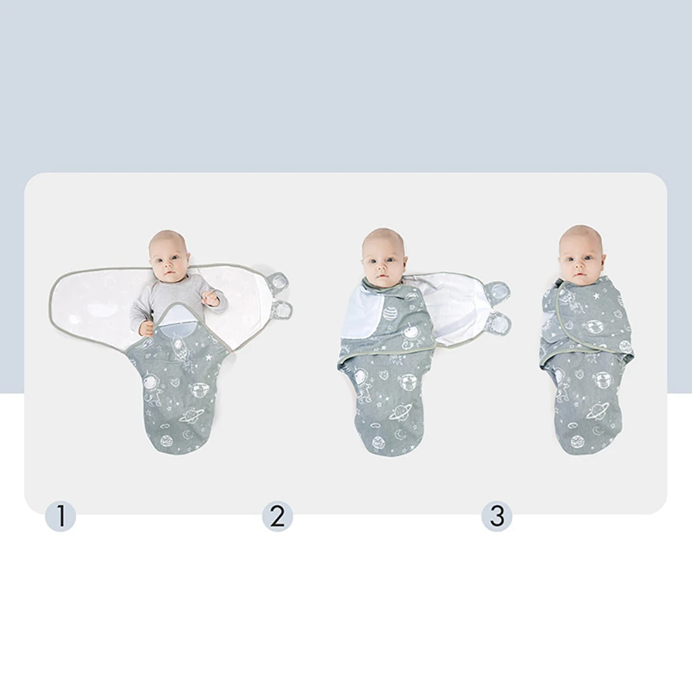 Saco de dormir envolvente de algodón para bebé recién nacido - imagen 2