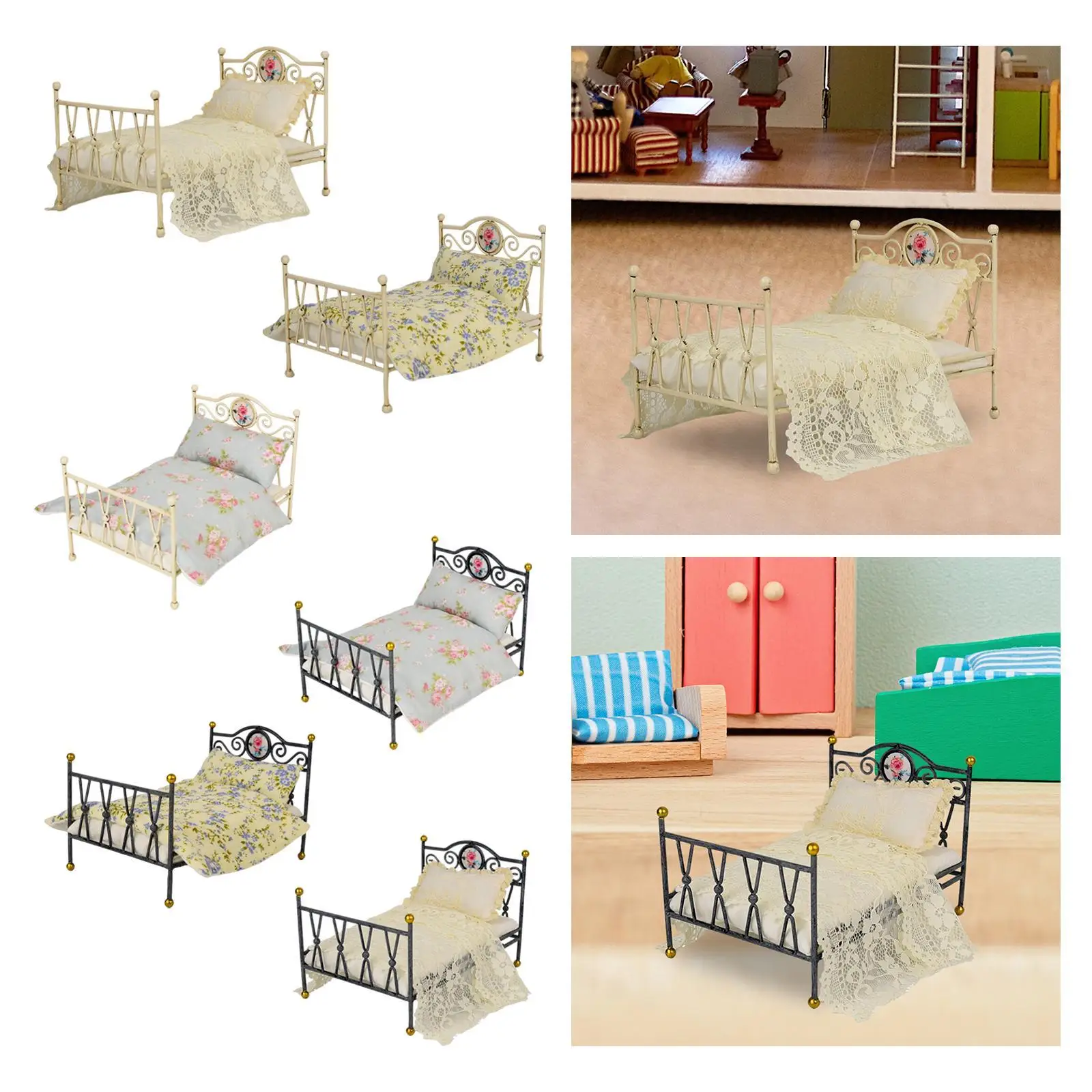 Cama de muñecas en miniatura: decoración de dormitorio - imagen 3