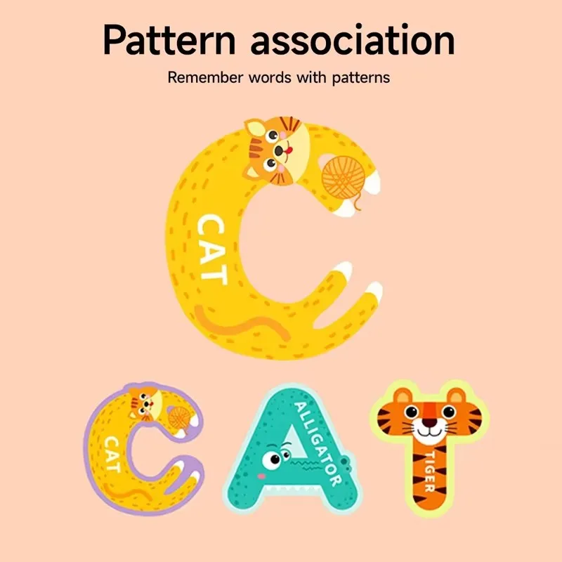 Pegatinas magnéticas de animales y letras para refrigerador educativo - imagen 5