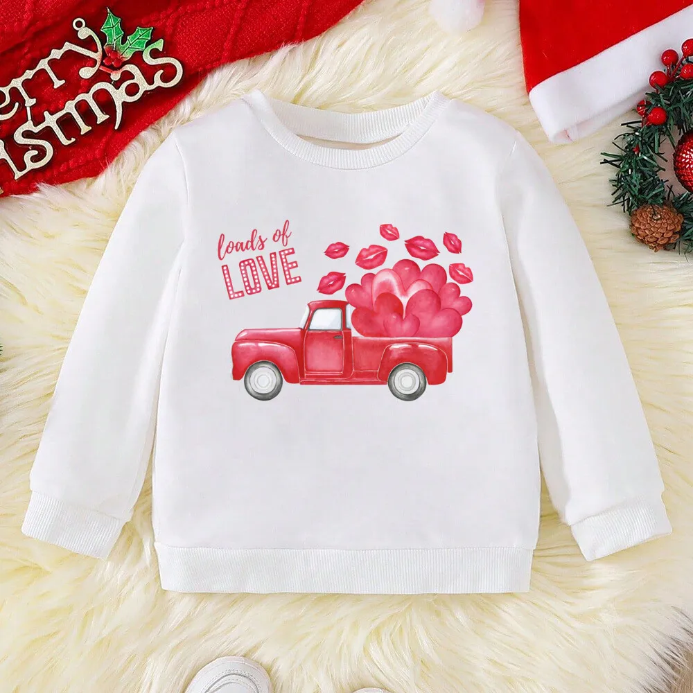 Sudadera con capucha niños San Valentin – Diseno festivo - imagen 4