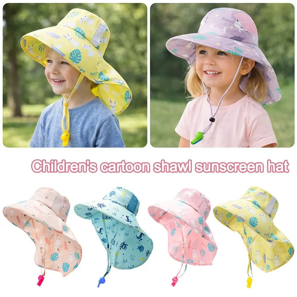 Sombrero de sol transpirable con ala ancha y protección UV infantil - imagen 3