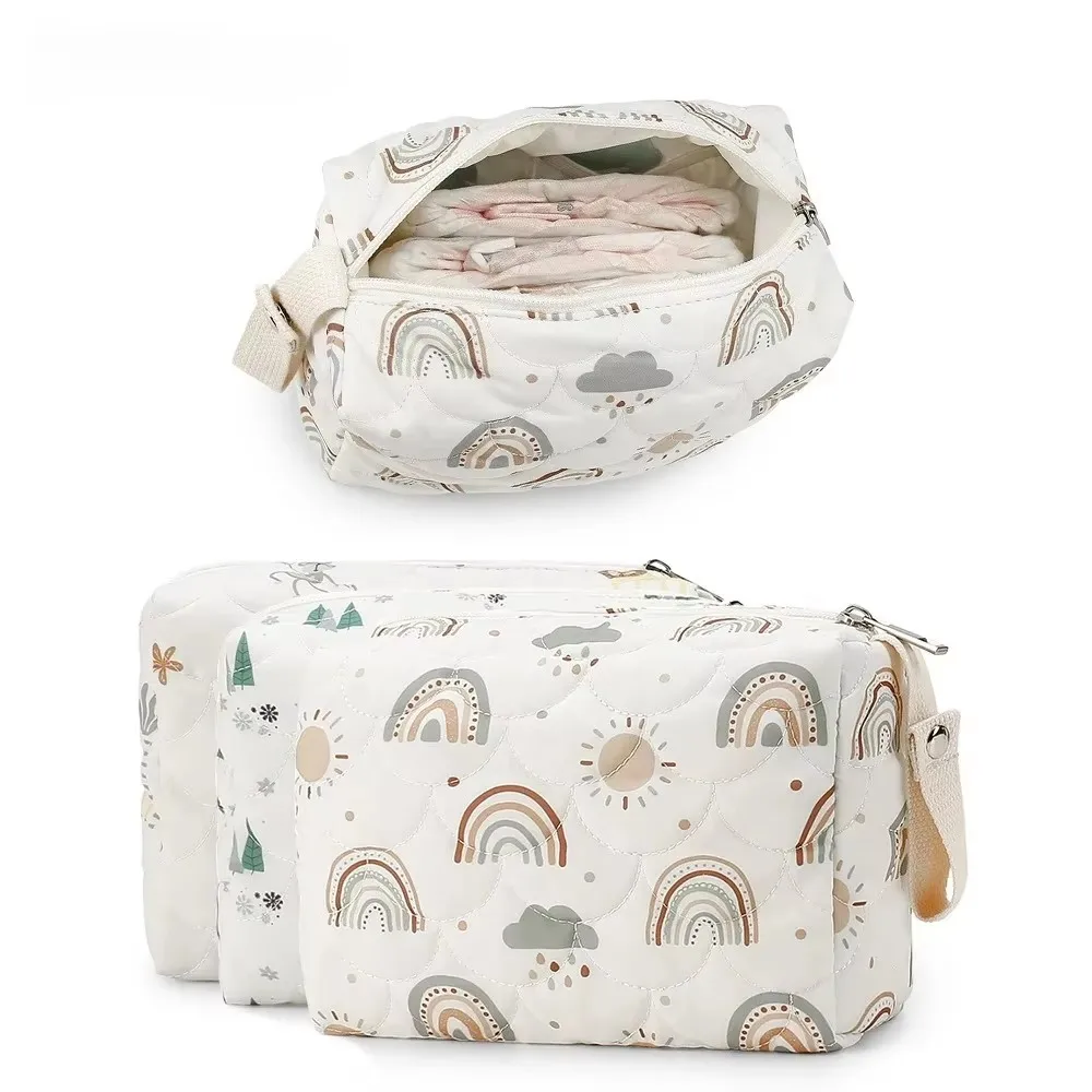 Bolsa de pañales arcoíris con bolsillo húmedo/seco para cochecito - imagen 5