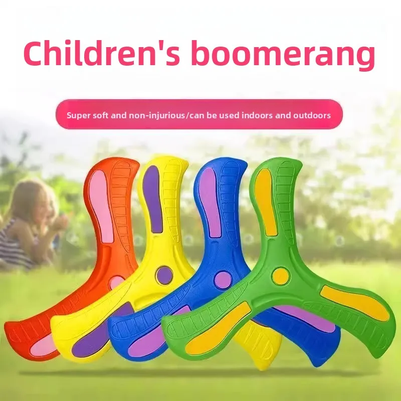 Disco volador boomerang de goma suave irrompible que brilla - imagen 5