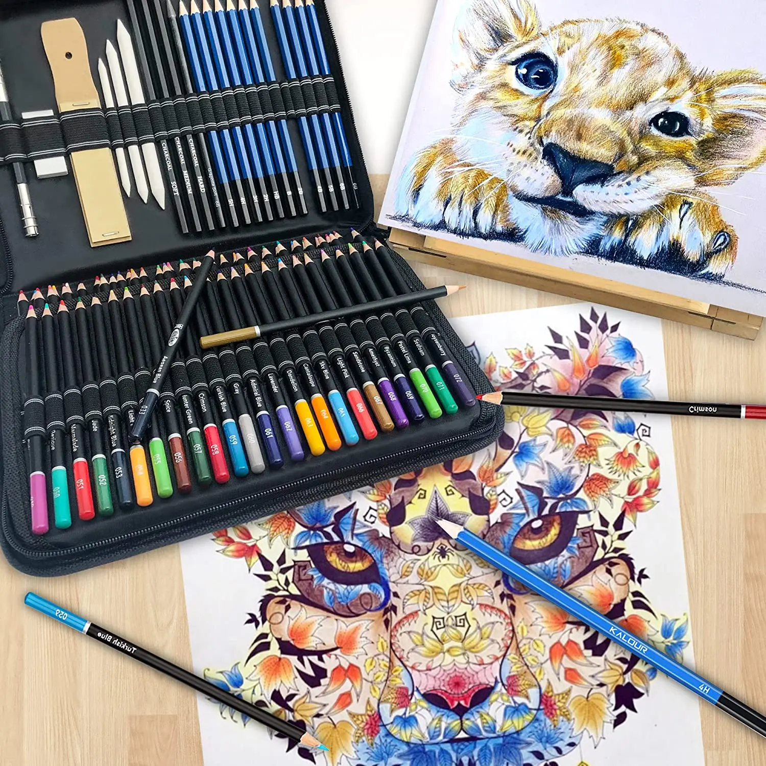 Kit lápices colores y bocetos para niños – Estuche viaje - imagen 5