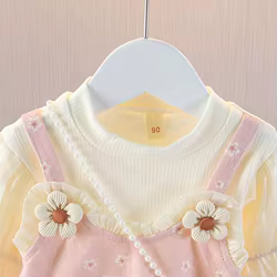 Vestido floral dos piezas para niña – Estilo conejito (1-6 años)