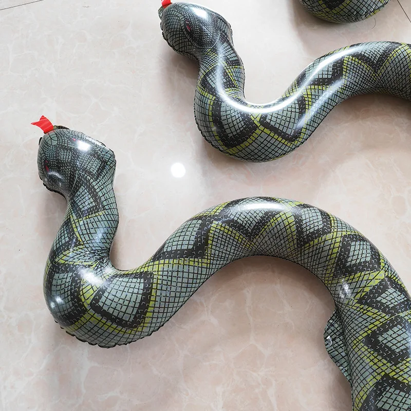 Serpiente dorada inflable Halloween decoración terror - imagen 3