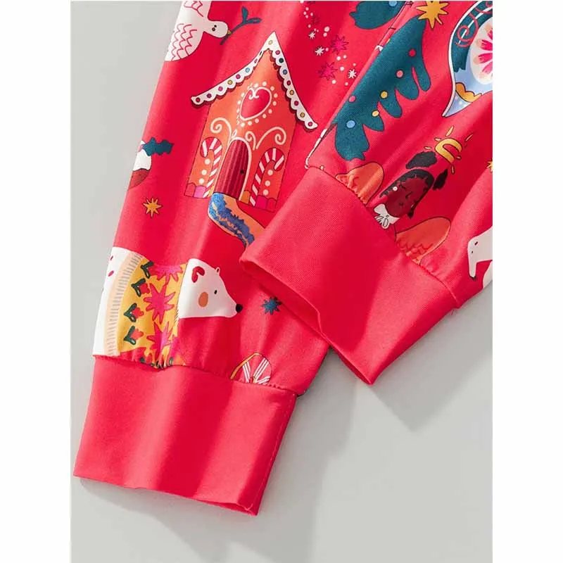 Pijama infantil de Navidad con top y pantalón de manga larga - imagen 5
