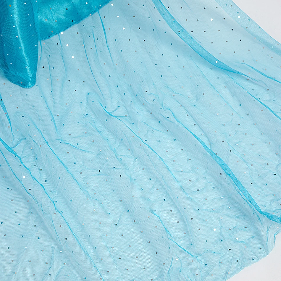 Disfraz de Elsa para niña con capa larga - imagen 5