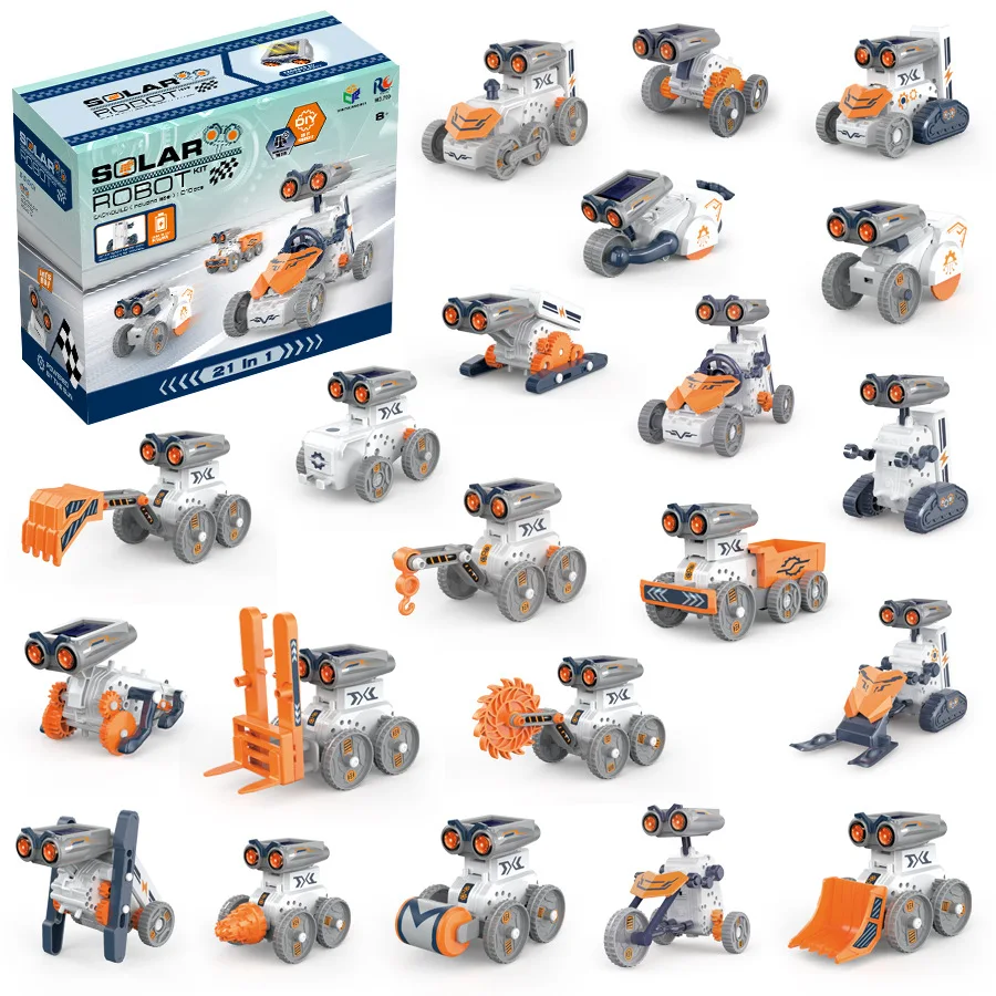 Robot solar educativo 21 en 1 para niños - Kit STEM DIY creativo - imagen 3