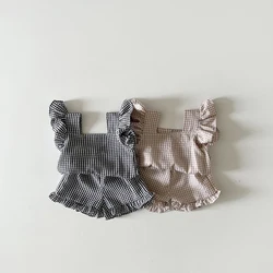 MILANCEL Conjunto verano niño – Camiseta y shorts con volantes