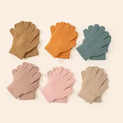 XXFE Manoplas punto acrílico seguras y cálidas para niños – Invierno