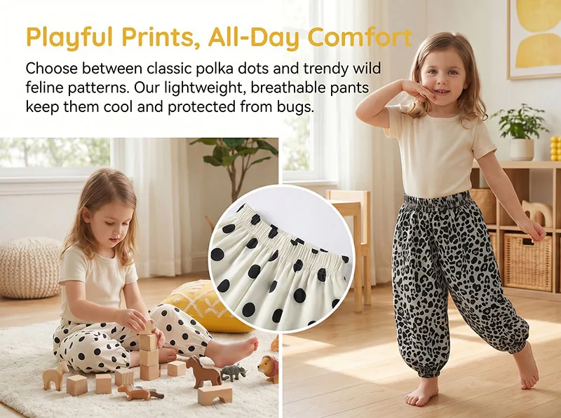 Pantalones de verano infantiles finos y holgados