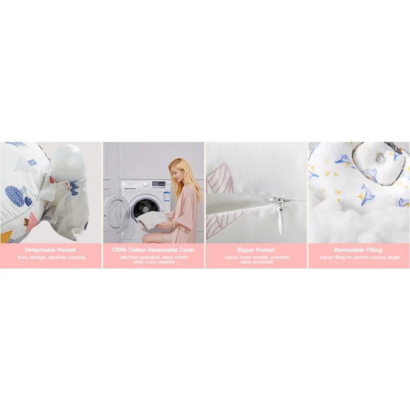almohada de lactancia y bebé