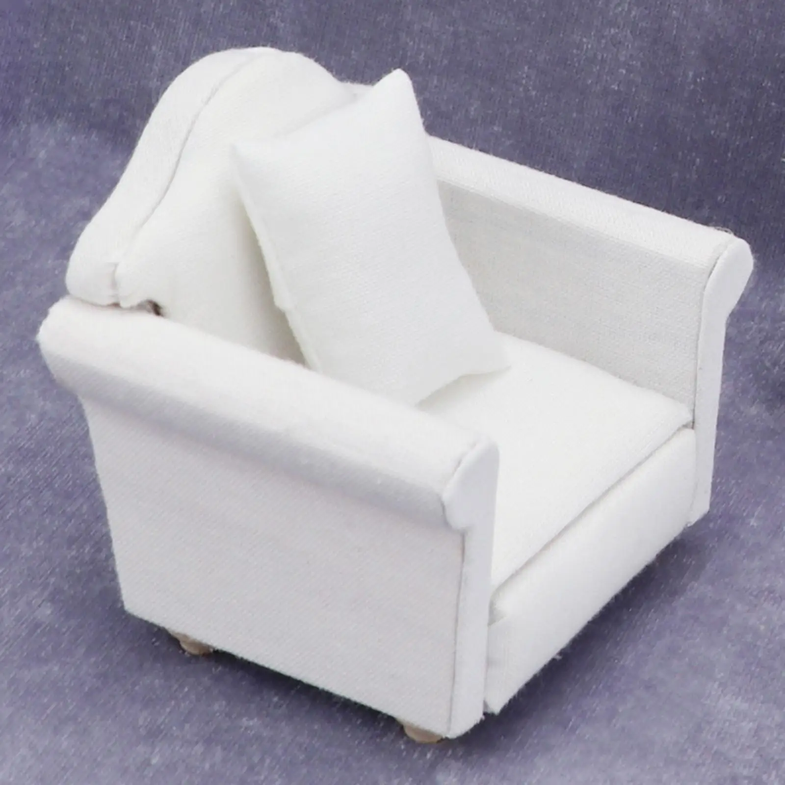 Sofá en madera para casita de muñecas estilo moderno infantil salón - imagen 2